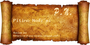Pitino Noémi névjegykártya